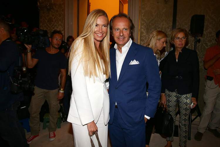 Federica Panicucci e Andrea Della Valle presenti alla 'Milano fashion week'