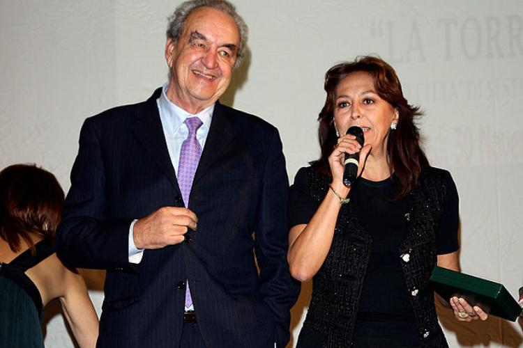 Carmen Lasorella con Bruno Pizzul all'evento La torretta sport 