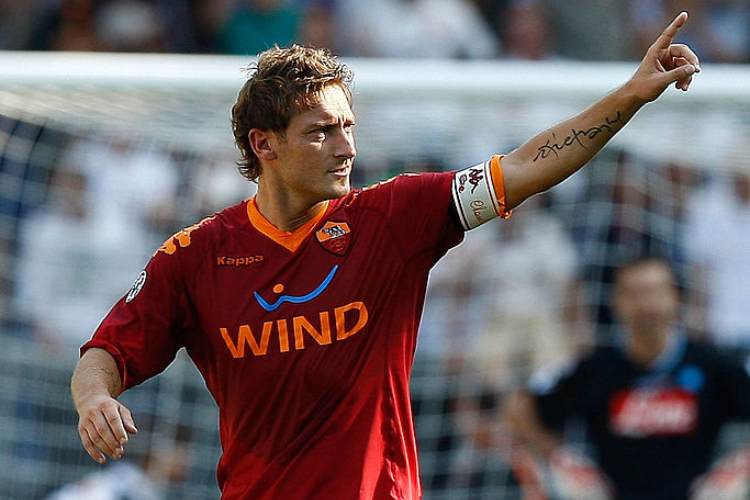 Totti dopo un goal