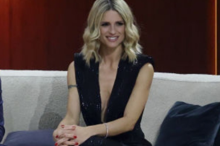 Michelle Hunziker durante una trasmissione tedesca