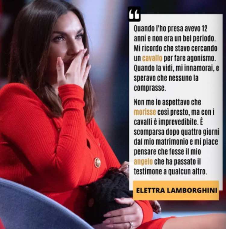 Elettra Lamborghini dolore