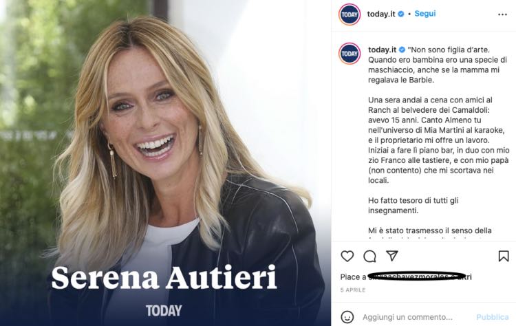 serena autieri lavoro prima di essere famosa