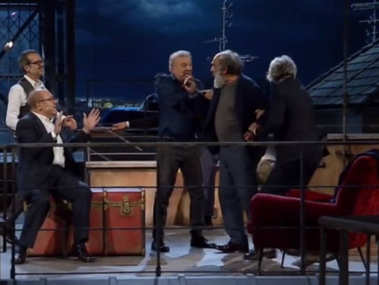 Alessando Haber e Carlo Verdone durante lo scontro (fonte web) (1)
