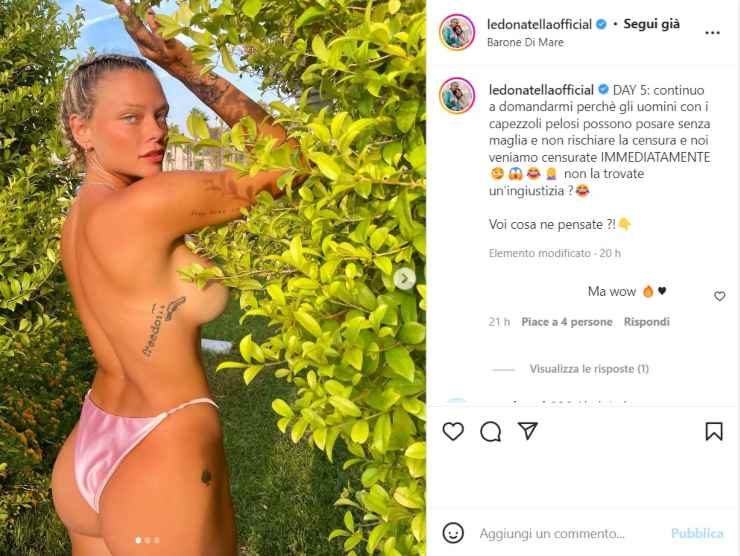 Giulia Provvedi de le Donatella (Instagram)