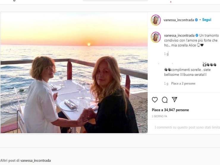 Vanessa Incontrada con la sorella Alice (Instagram) 14.8.2022 topic news