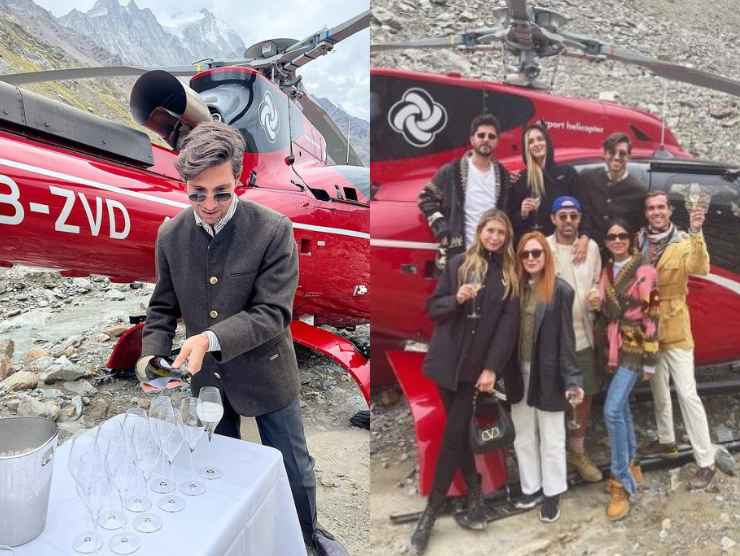 Chiara Ferragni ed amici in Svizzera (foto web)